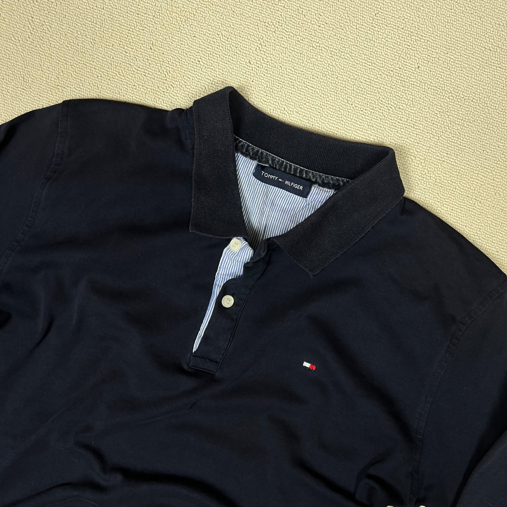 Tommy Hilfiger Full-Sleeve Polo — Blue