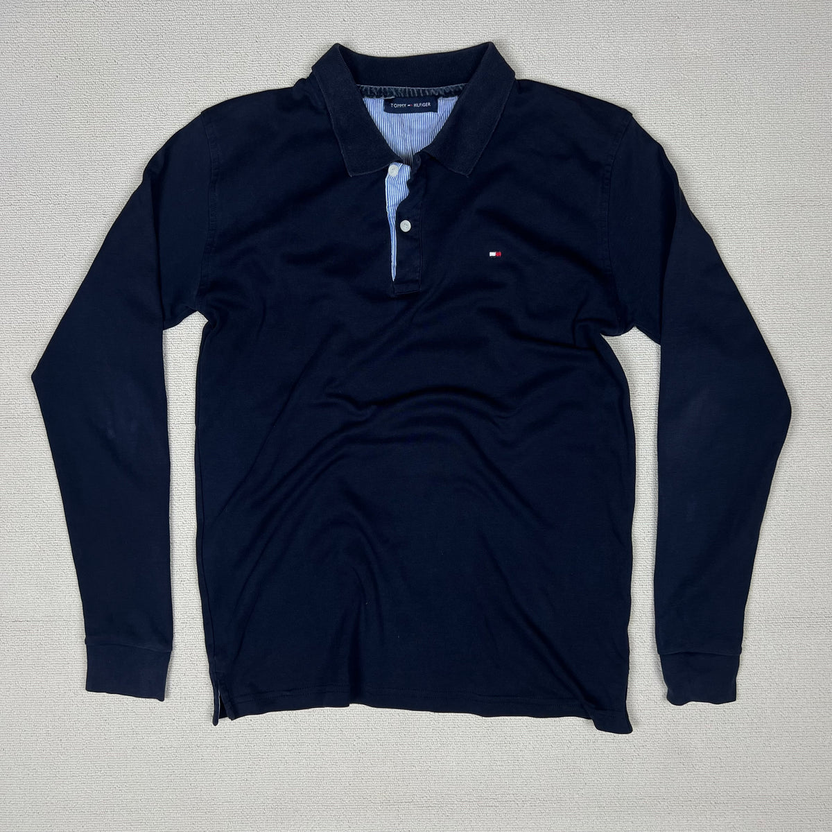 Tommy Hilfiger Full-Sleeve Polo — Blue